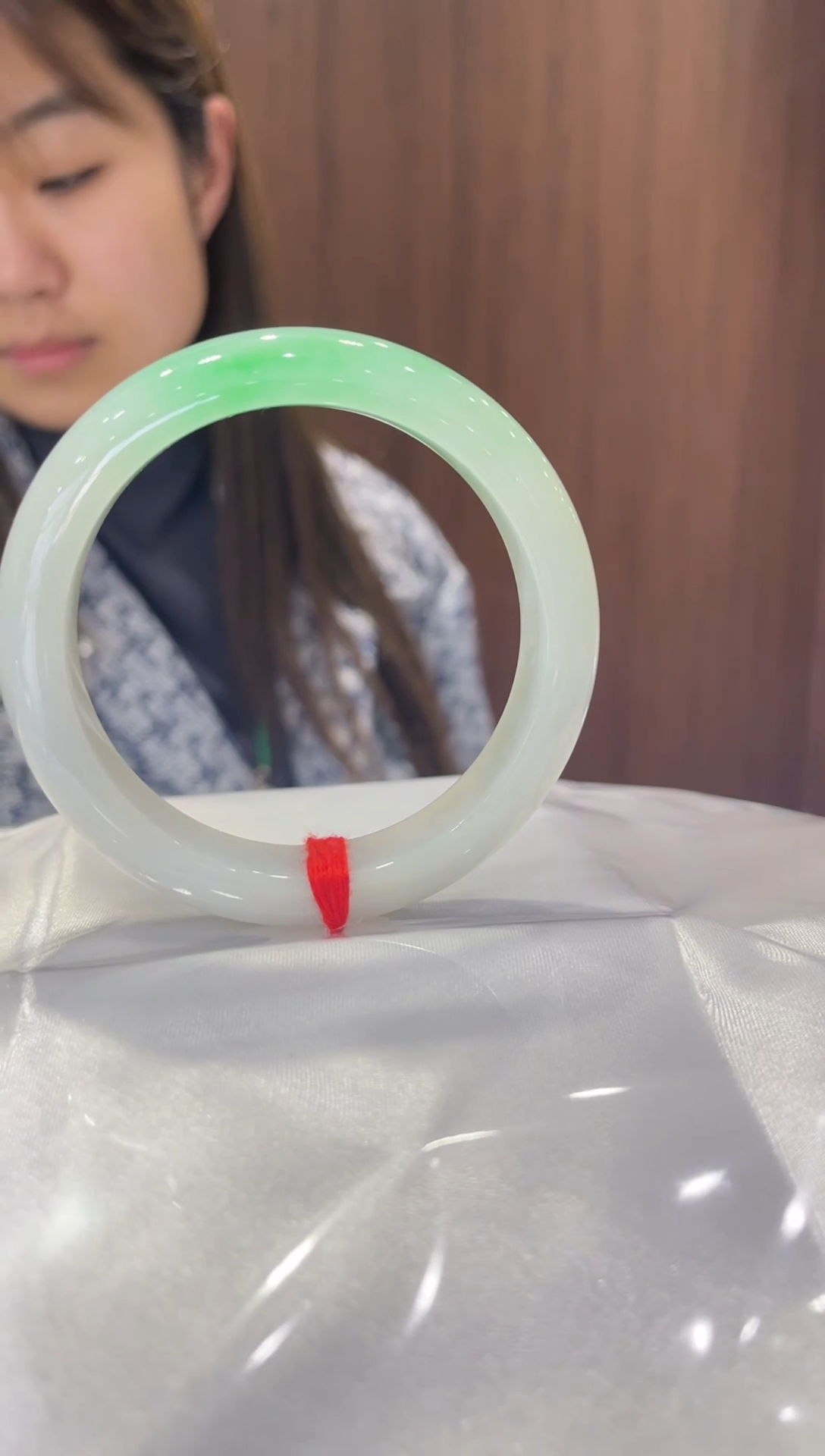 【闪购商品】翡翠手镯未镶嵌10043-天然翡翠a货53-54圈口