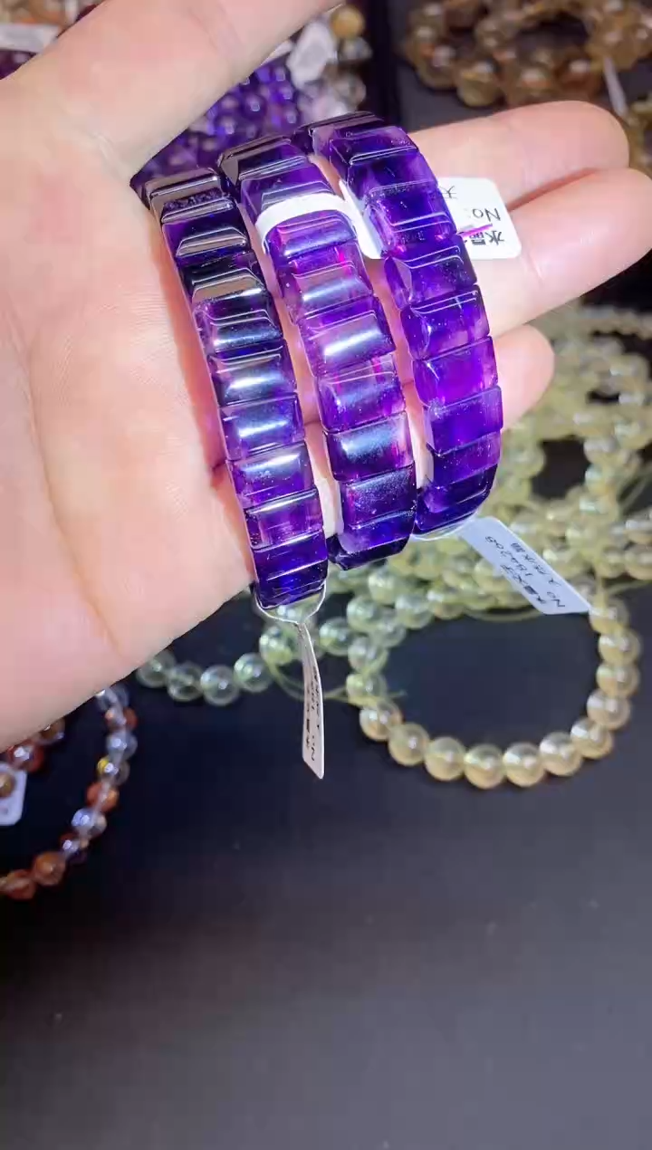 【闪购商品】水晶手串未镶嵌14 紫超七手牌 多样性发其一
