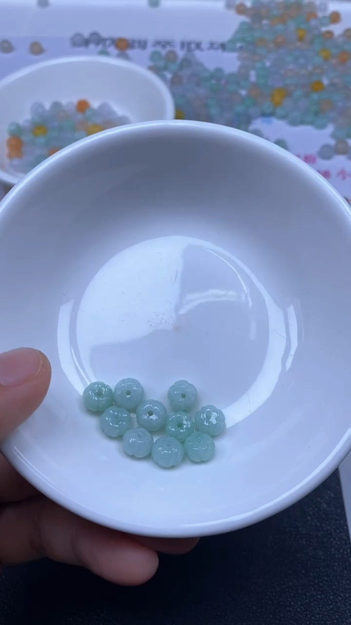 颈饰未镶嵌翡翠雪欣散珠定制diy
