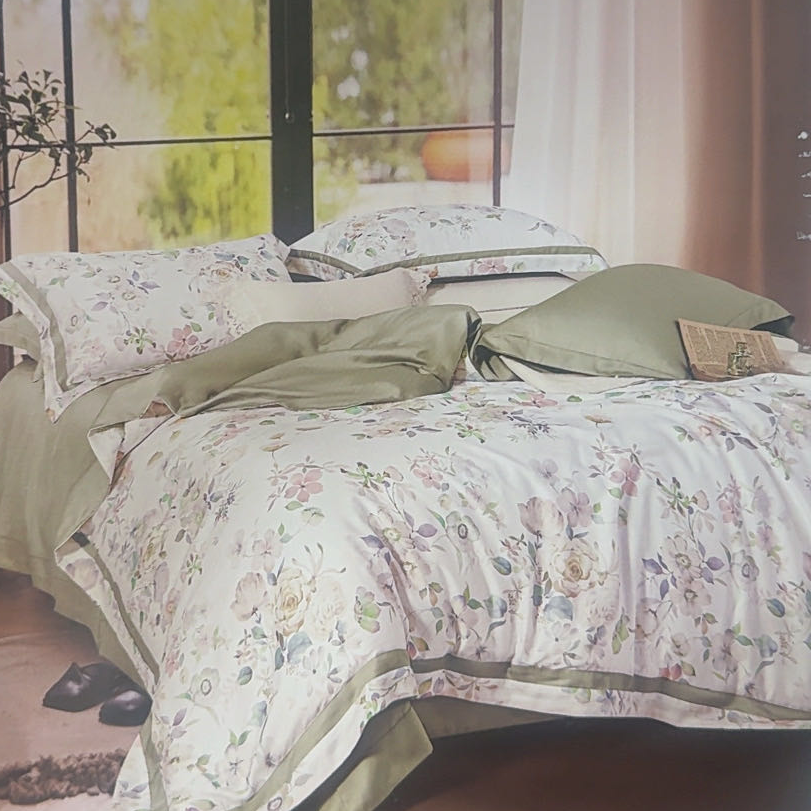 【破价福利】花朝花慕：120支贡缎长绒棉全棉高端四件套