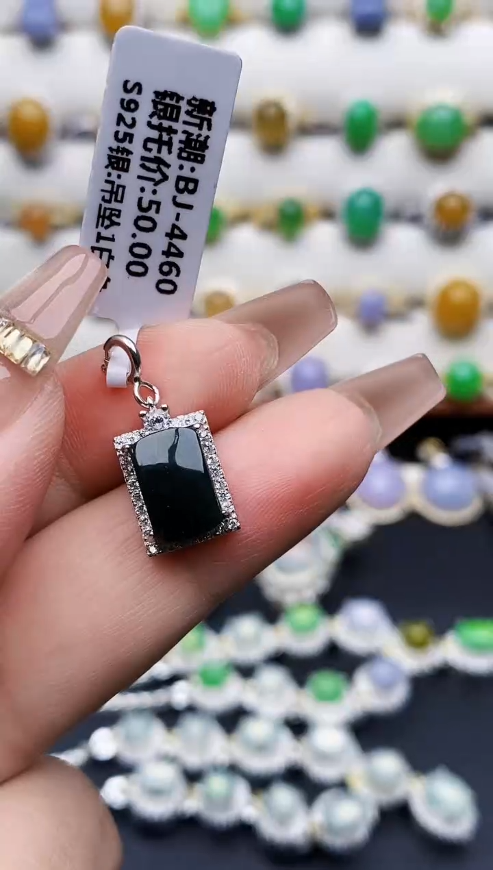 银S925镶嵌戒指翡翠1332