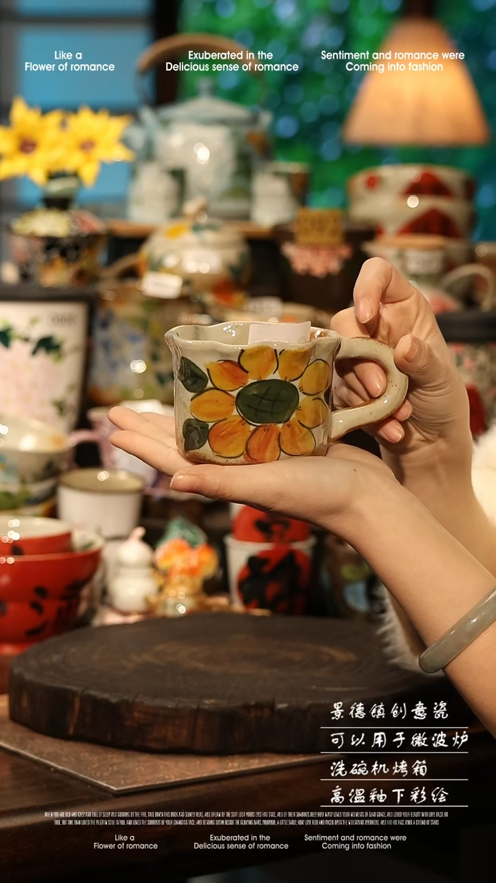 陶瓷景德镇高温釉下彩手工手绘款式