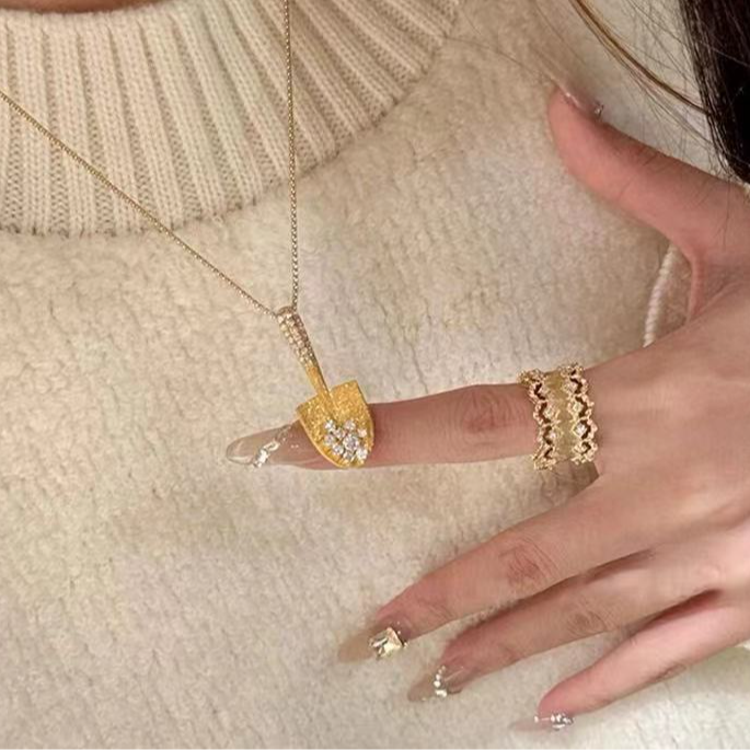 钛钢项链 钛钢材质 金铲铲项链  肖邦链