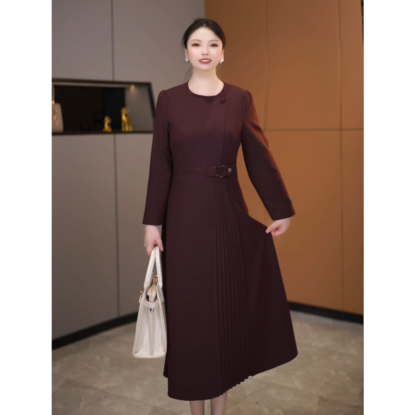 【咔尔丽丝】秋季高端大码显瘦 6410 气质时尚百搭女装连衣裙