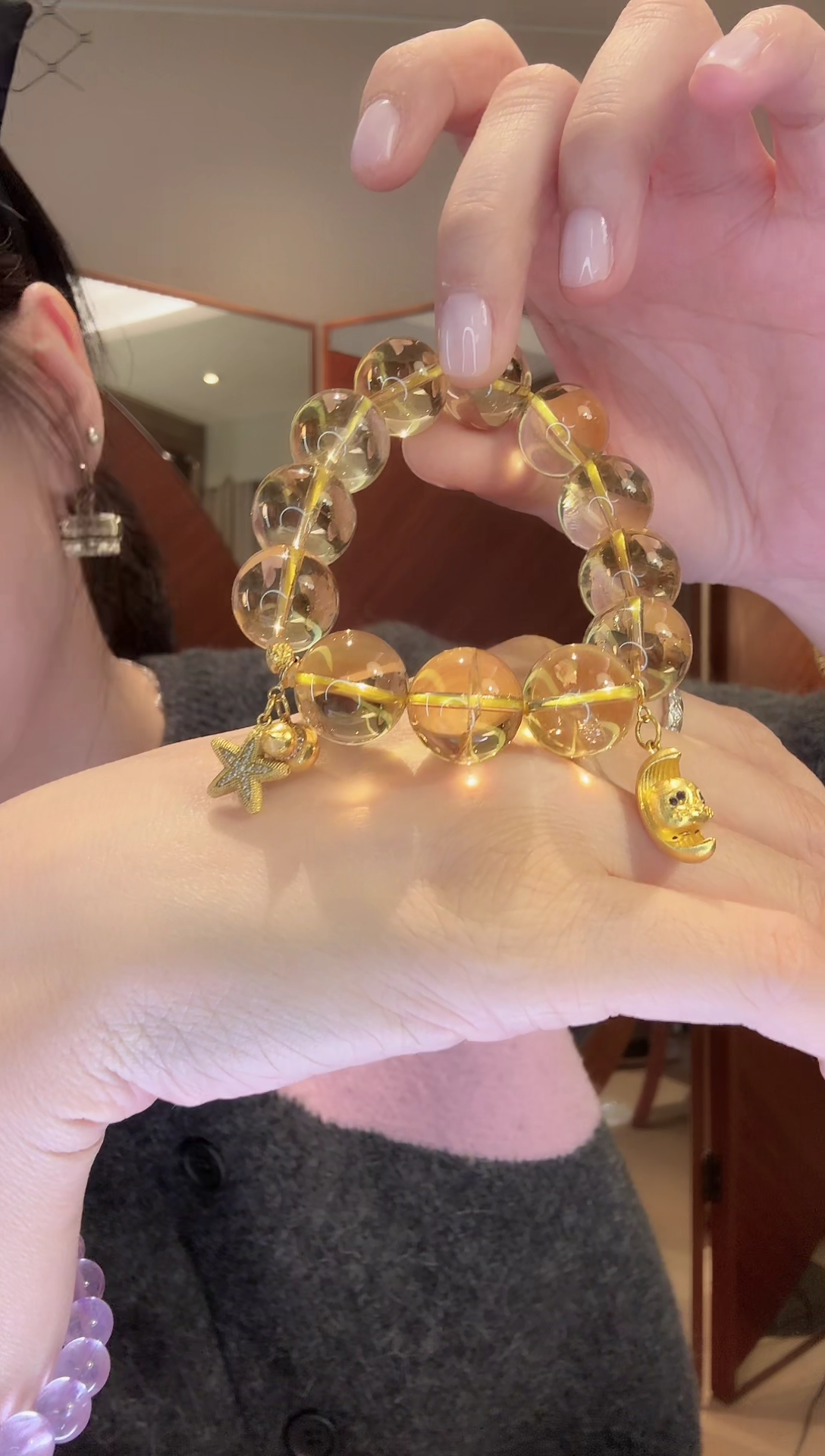 【闪购商品】黄晶手串未镶嵌H08未镶嵌黄水晶手串25370