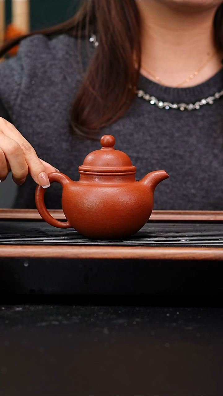 茶壶紫砂小煤窑朱泥粗砂掇球