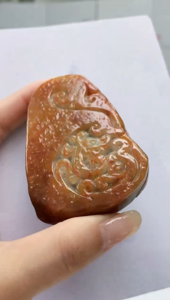 【闪购商品】定制翡翠未镶嵌0405lr-毛货挂件21