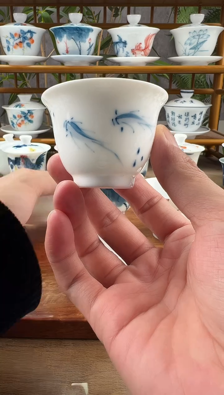 【闪购商品】微瑕荷花鱼聚飘香杯