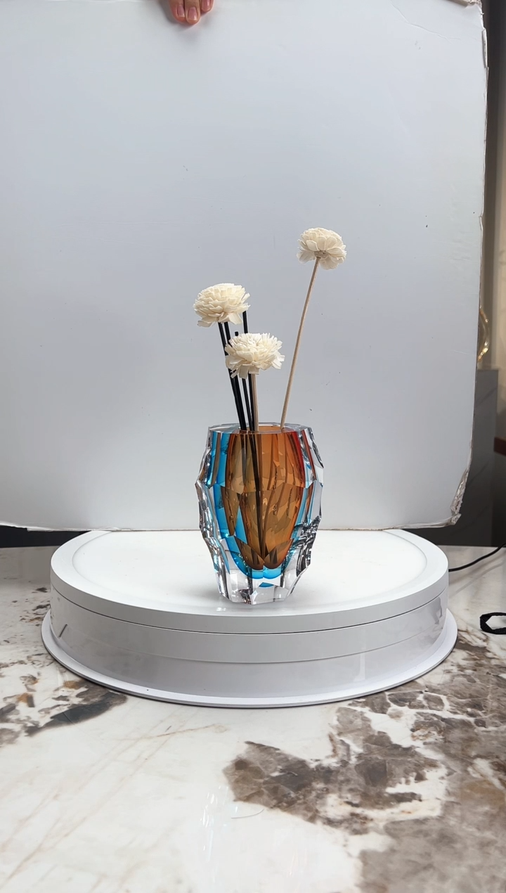 茶盏琉璃水晶花瓶14cm*12cm