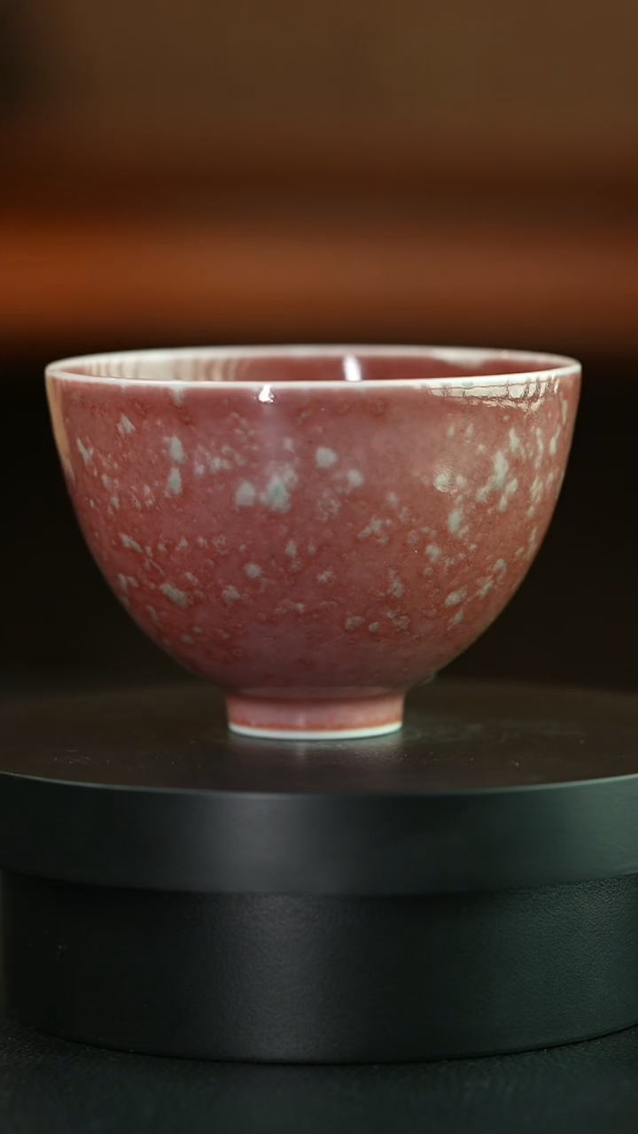 杯庐陵昱西四字隶书款鸡心杯（4号）