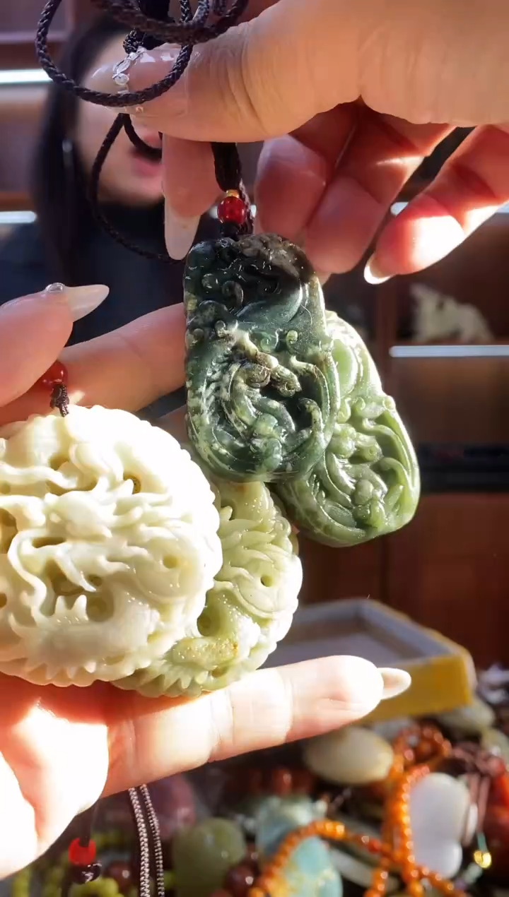 未镶嵌岫玉吊坠多样性发其一拍一发二