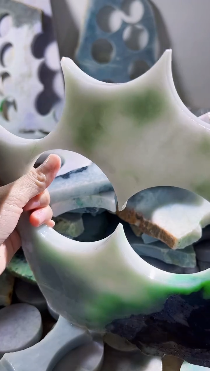 翡翠裸石缅甸翡翠A货柠6934