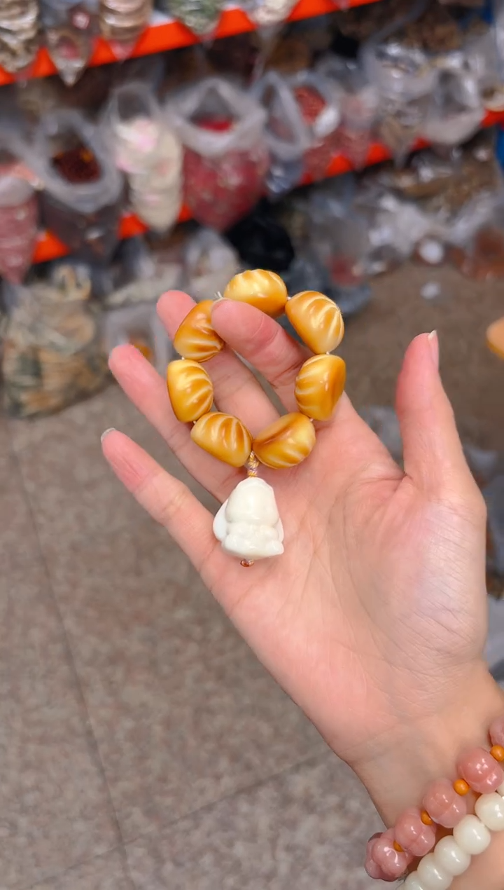 吊坠菩提根/象牙果炭烤包子手捻 兔子