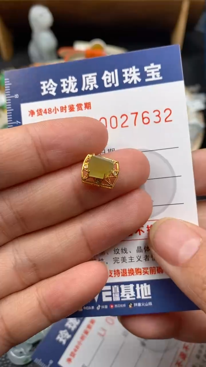 【闪购商品】翡翠颈饰18K金镶嵌翡翠净货27632