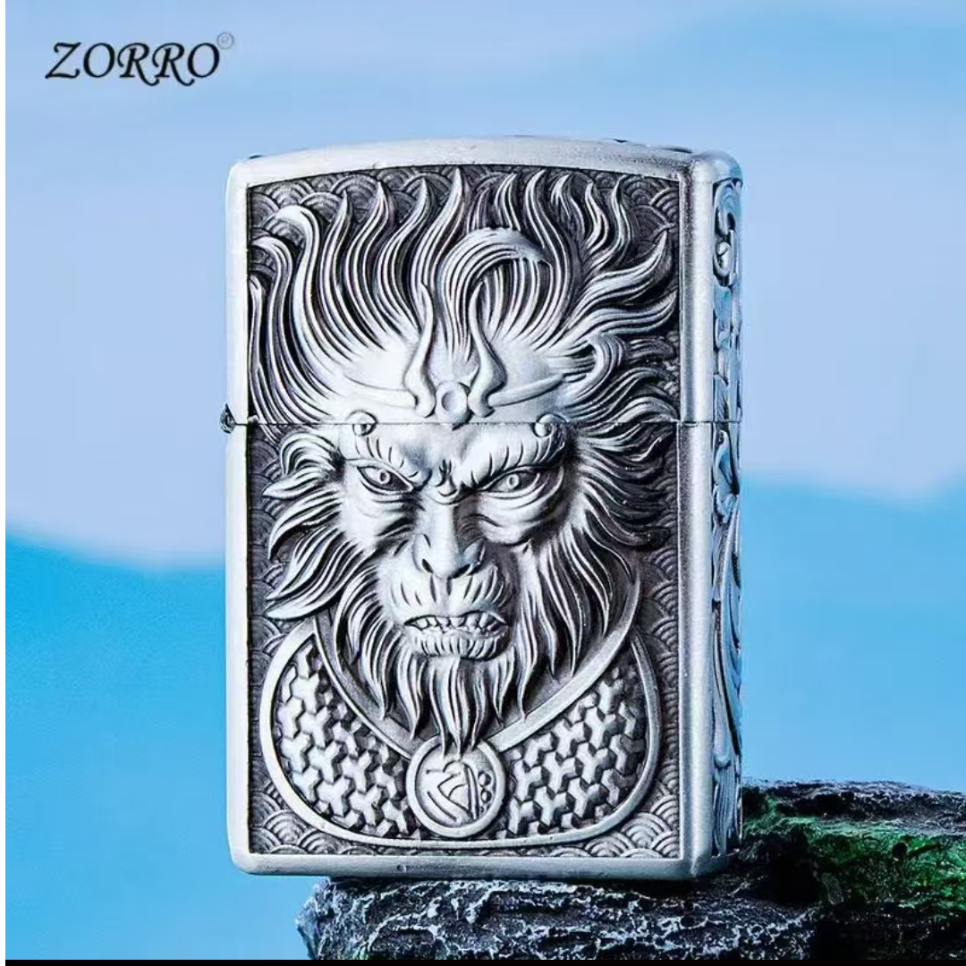 煤油防风打火机  古银魔猴悟空男士简约浮雕送男友达人