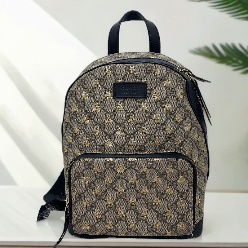 99新 GUCCI/古驰 古驰/Gucci 烫金蜜蜂双肩包 005056