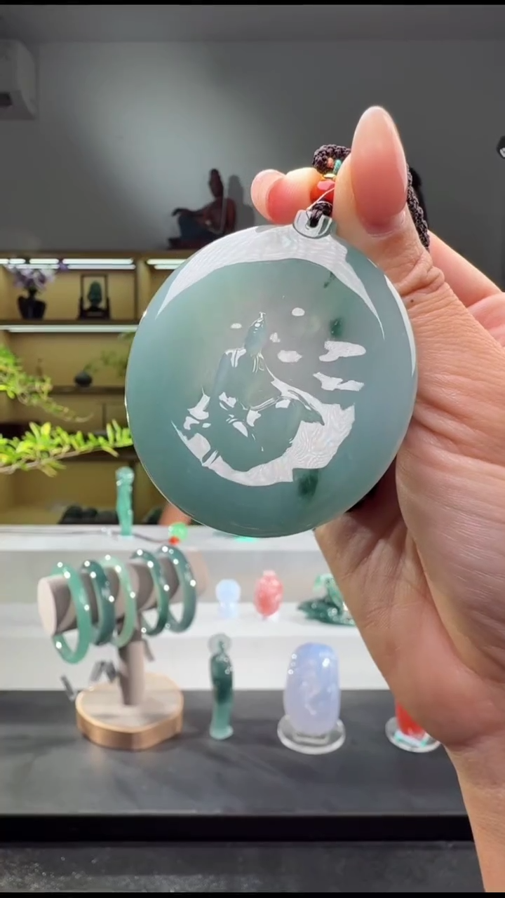 吊坠(不含链)未镶嵌翡翠观音