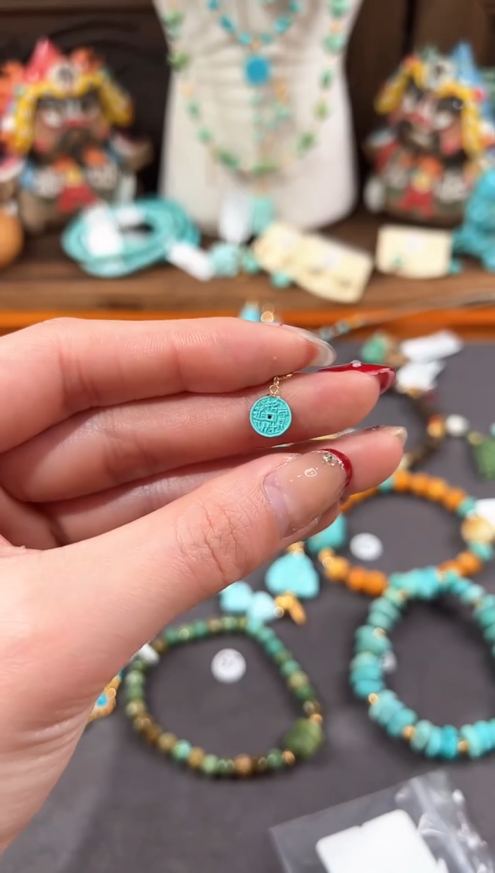 【闪购商品】绿松石提溜18K金镶嵌绿松石提溜