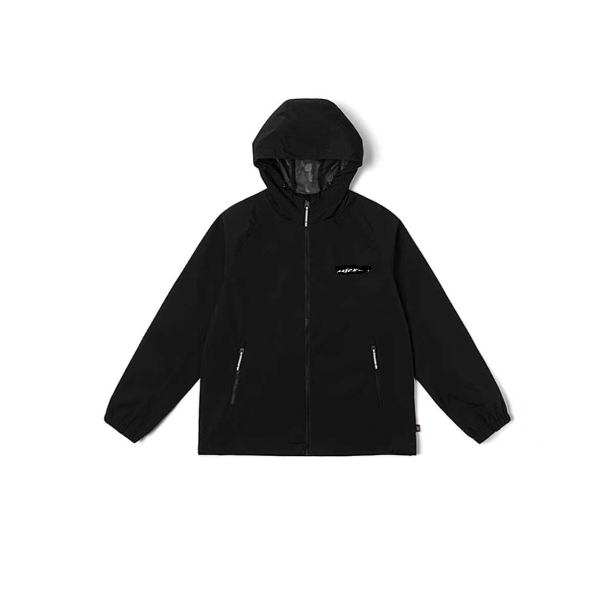 黑色加绒夹克春季夹克厚款加绒款时尚防水秋冬透气秋季连帽