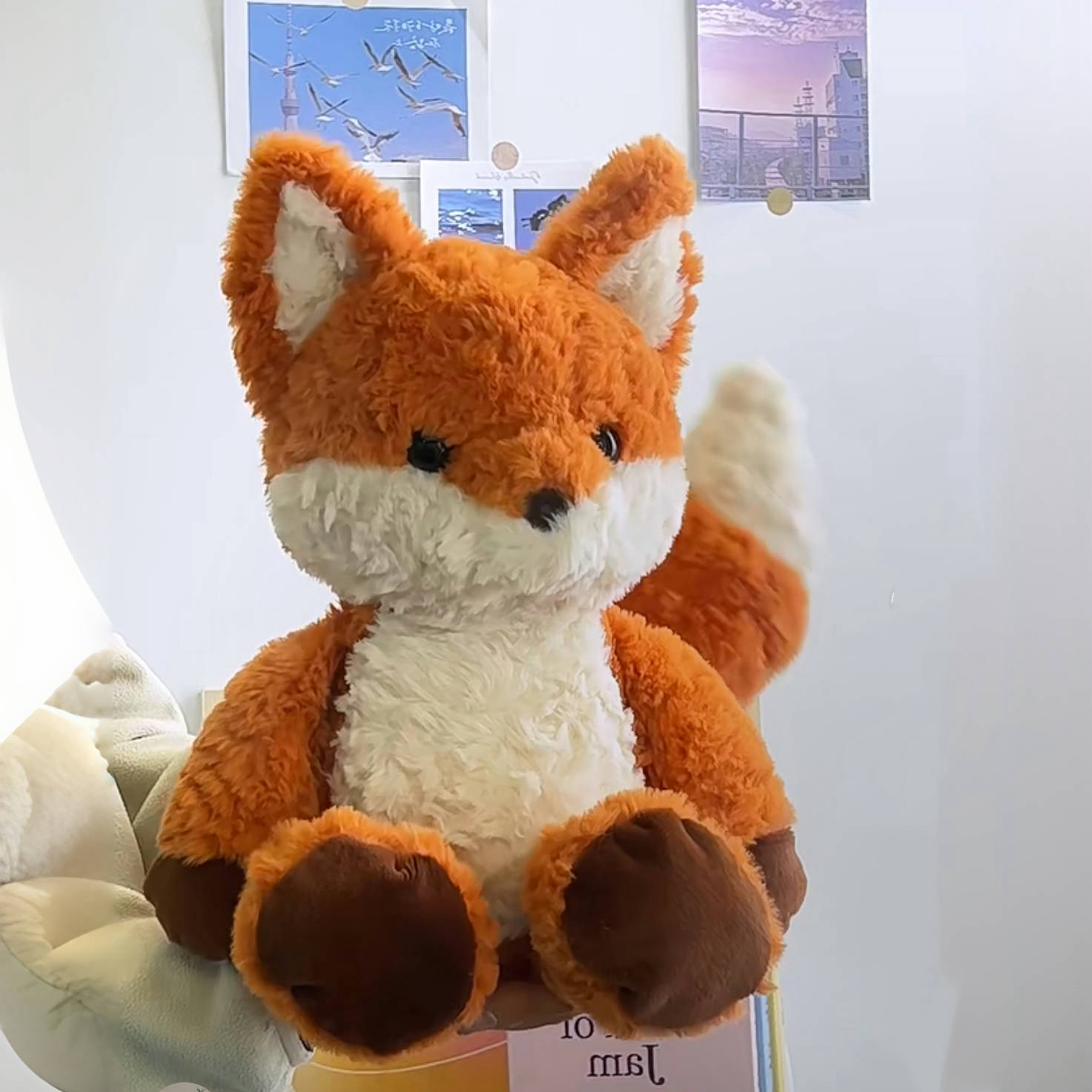 跑跑狐狸可爱毛绒公仔玩偶玩具抱枕布娃娃陪睡安抚公仔腰靠床搭子