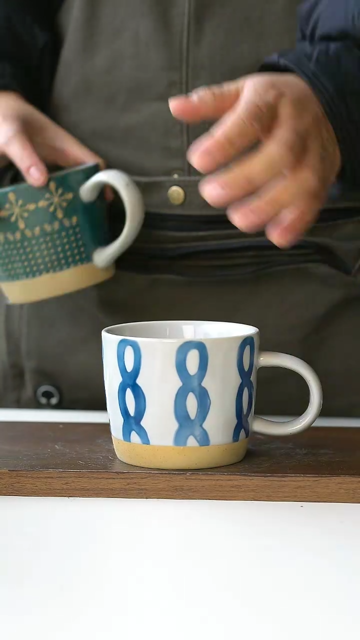 【闪购商品】陶瓷024粗陶瑕疵马克杯@4-2@