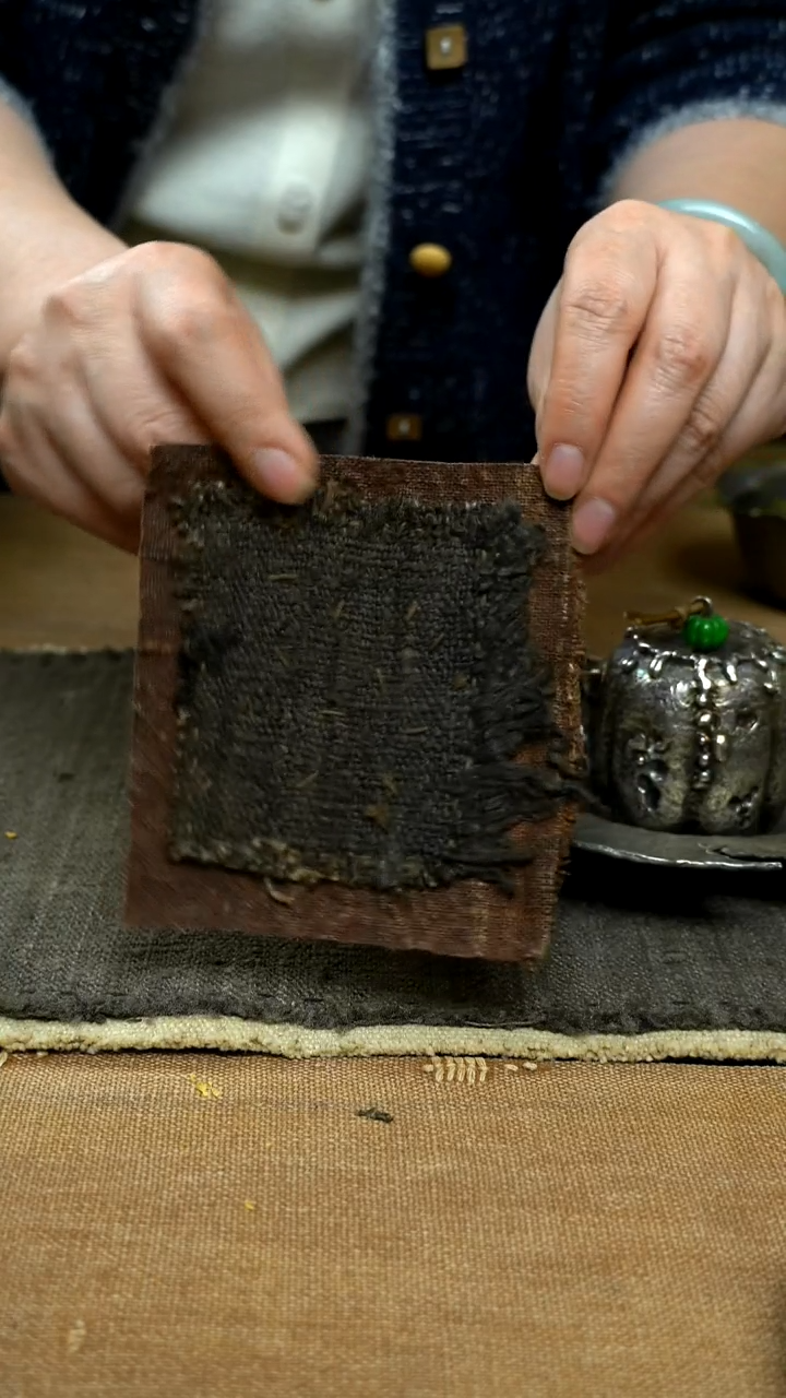 纯手工老麻柞蚕丝杯垫