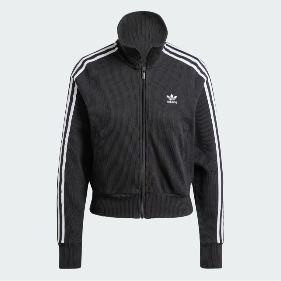 Adidas/阿迪三叶草女子复古穿搭针织运动修身夹克外套IY7278