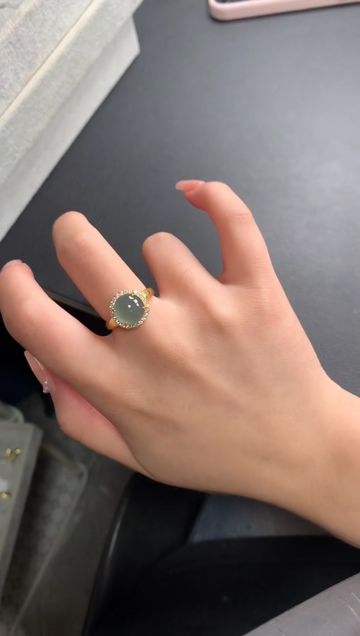 【闪购商品】翡翠戒指银S925镶嵌51241