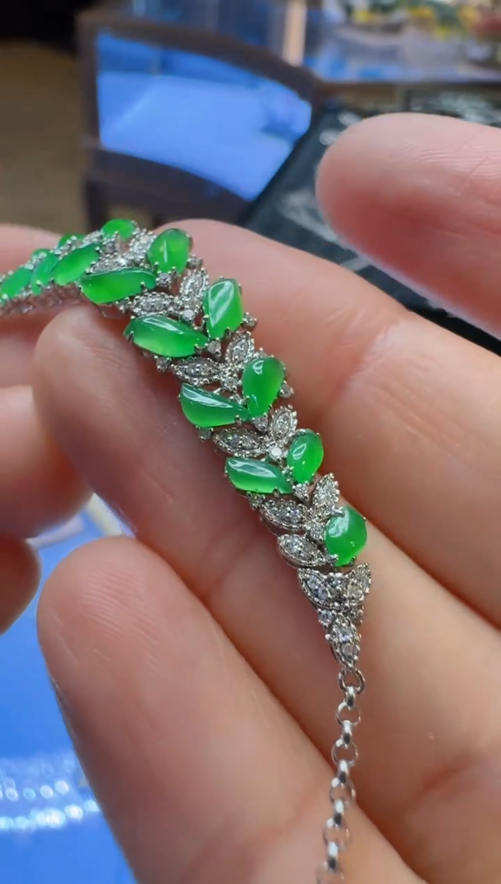 【闪购商品】翡翠手链18K金镶嵌多样性团购发一件