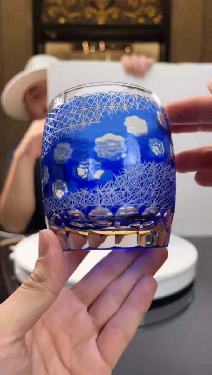 【闪购商品】摆件AJ1116003蓝色冷饮杯子