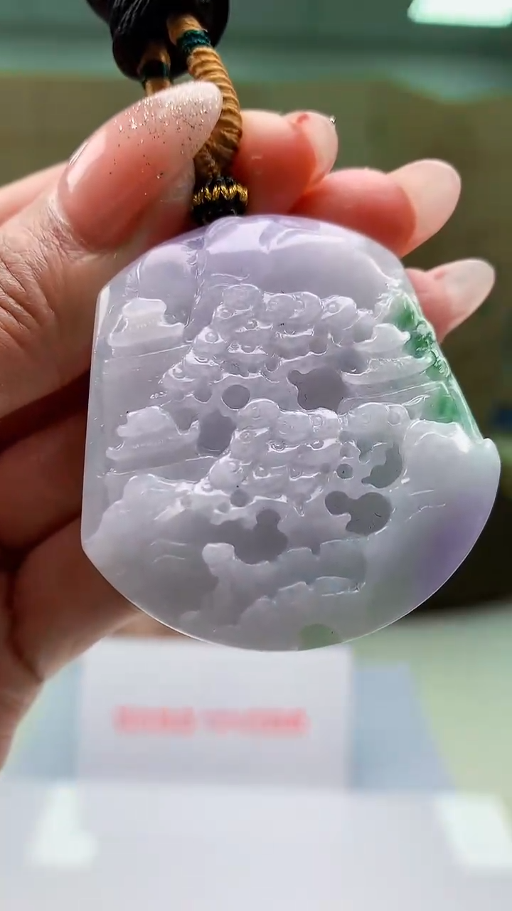 【闪购商品】定制翡翠未镶嵌5152MM-毛货挂件22