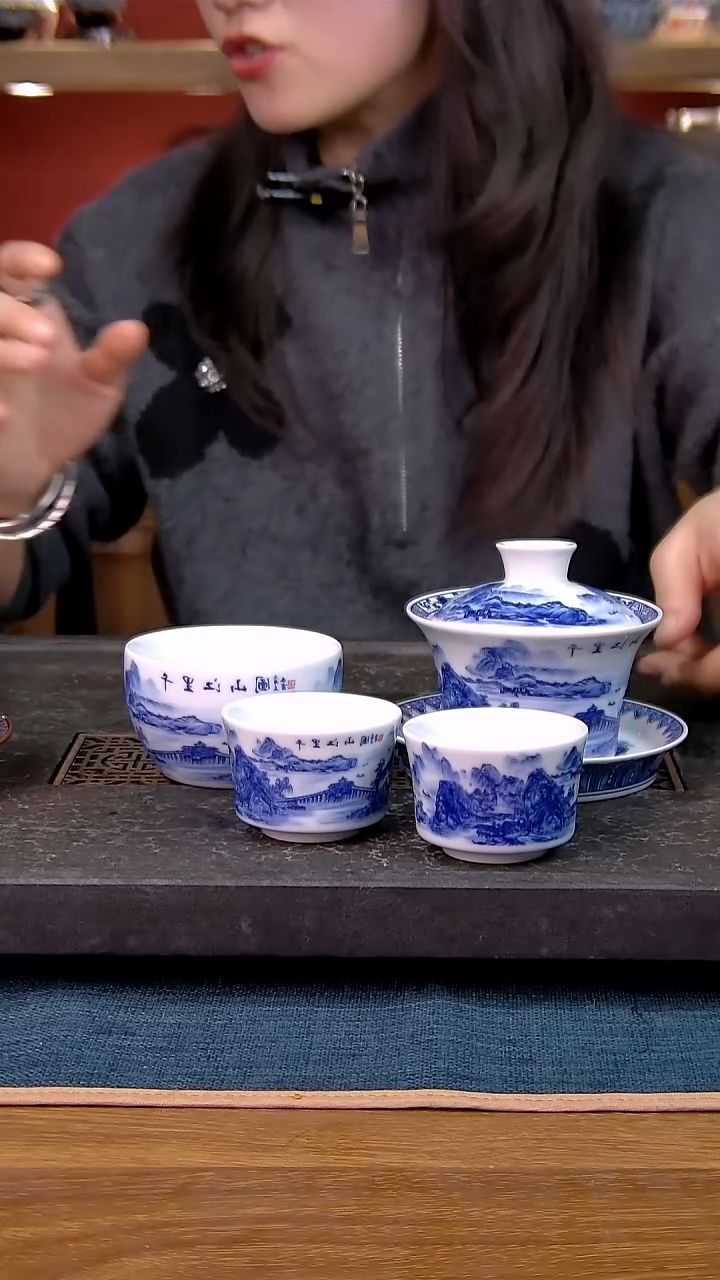 简装家用款4件套 白瓷陶瓷茶具