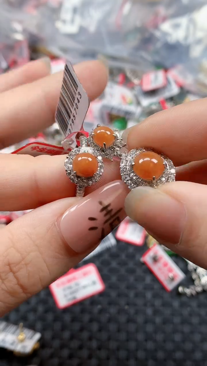 银S925镶嵌戒指翡翠天然A货缅甸翡翠