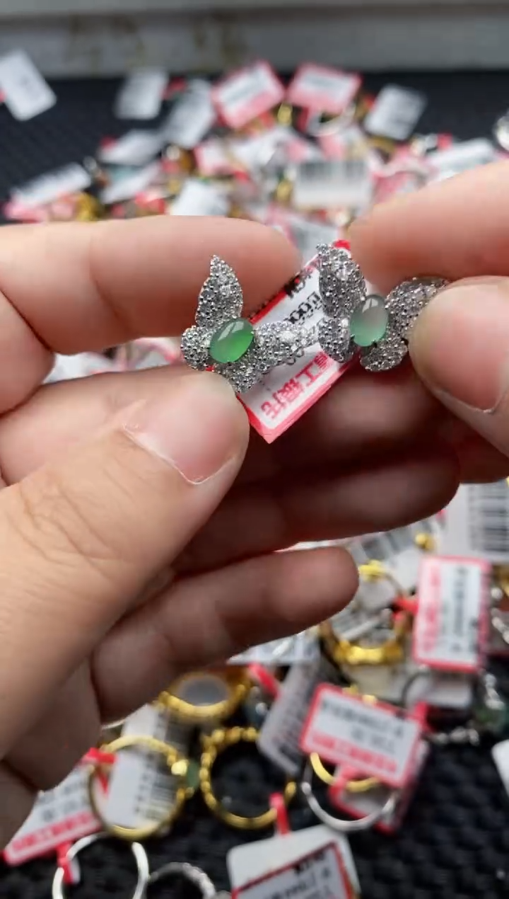 【闪购商品】翡翠戒指银S925镶嵌22222---4