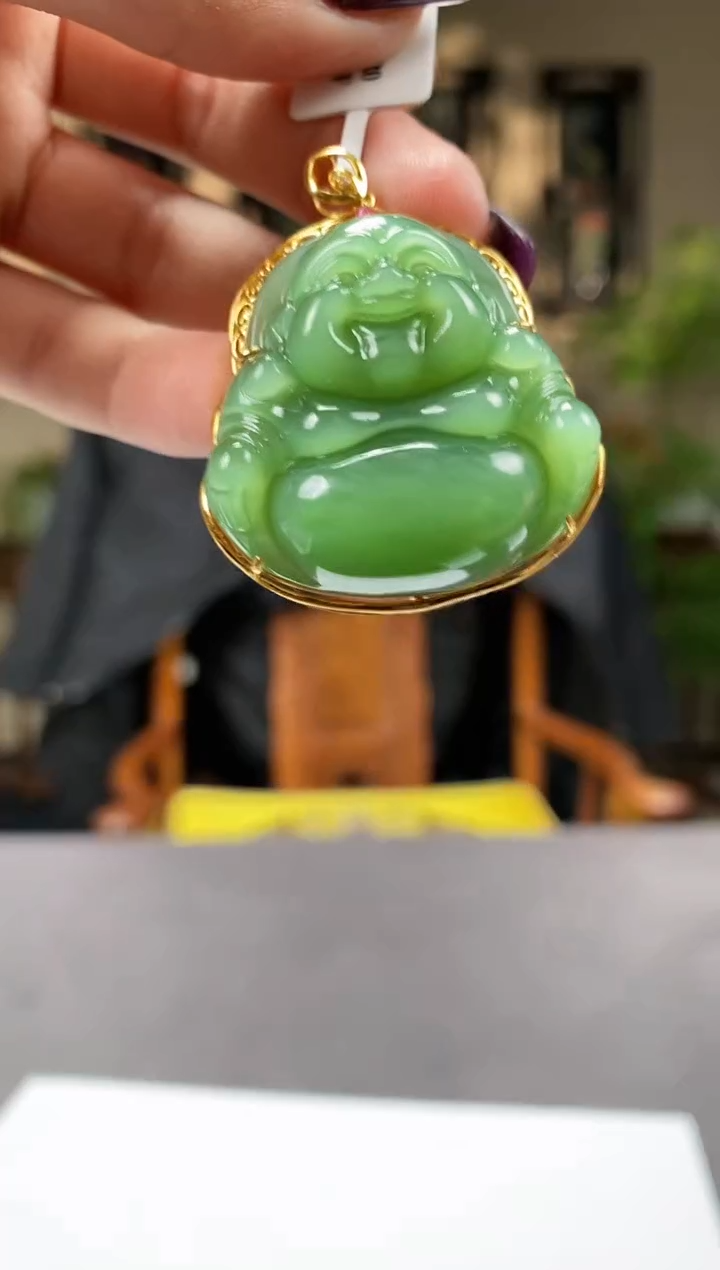 【闪购商品】和田玉颈饰18K金镶嵌C198