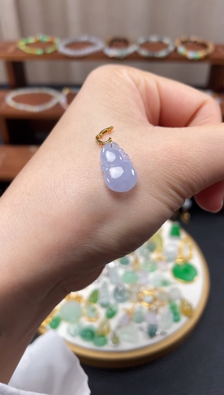 【闪购商品】翡翠吊坠(不含链)18K金镶嵌一个   JK261