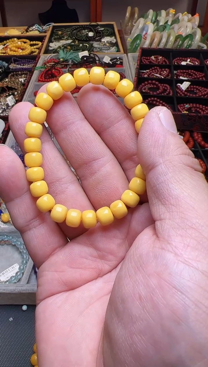 手链蜜蜡未镶嵌C****梅蜜蜡老型单圈手串