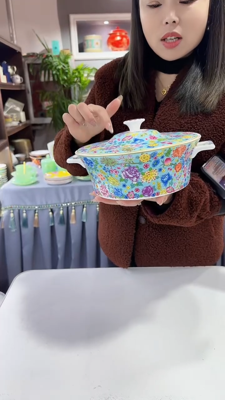 【闪购商品】瓷片大汤堡1个加大汤勺1个