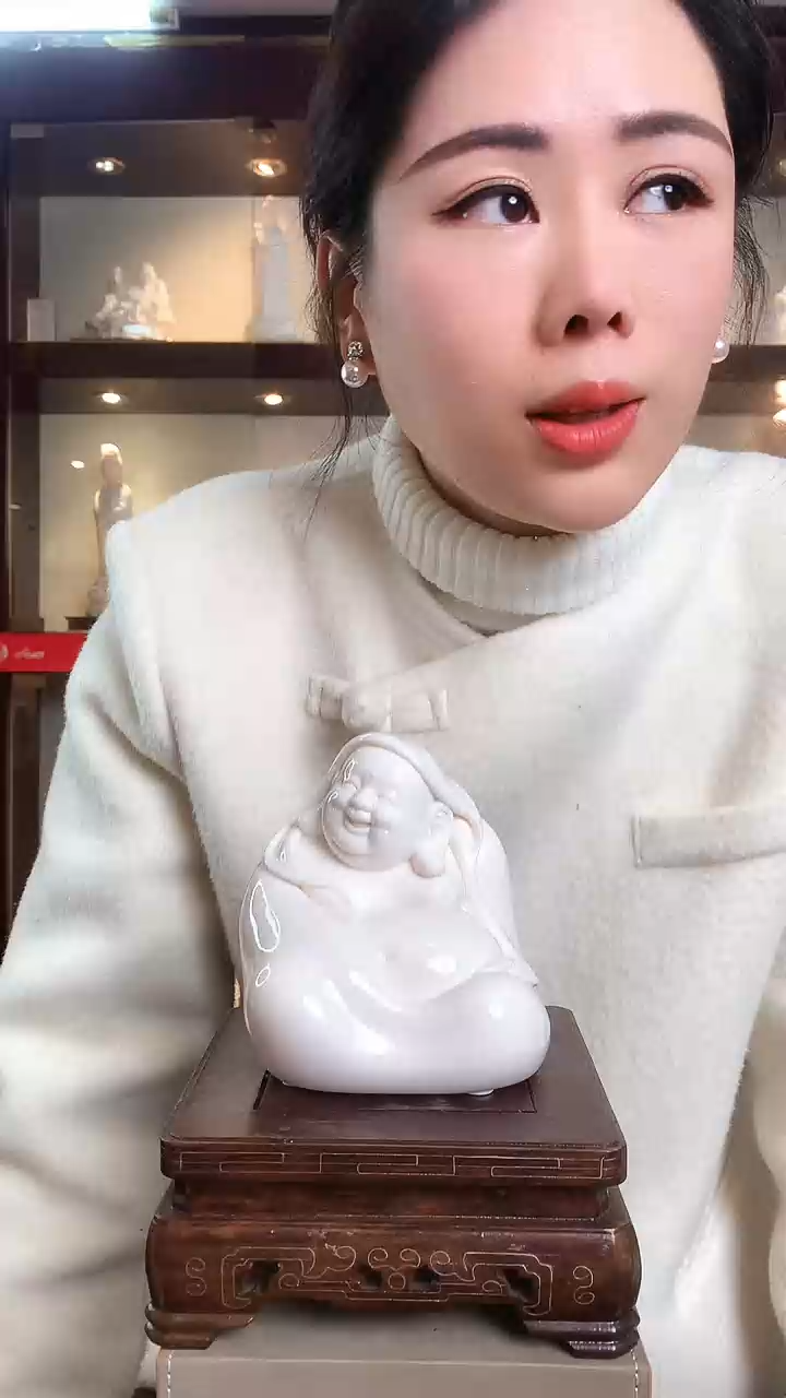 【闪购商品】摆件德化白瓷 开怀弥勒