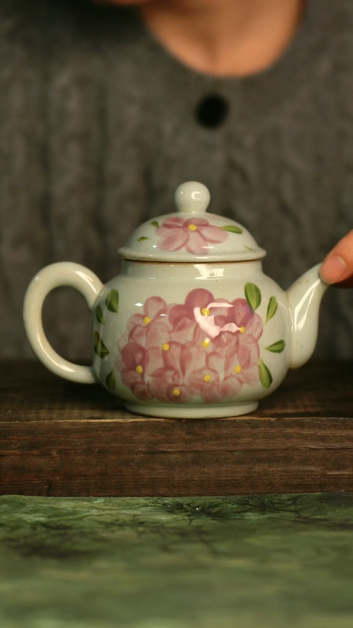 釉下彩手工手绘瓷器青诗集手工手绘瓷器