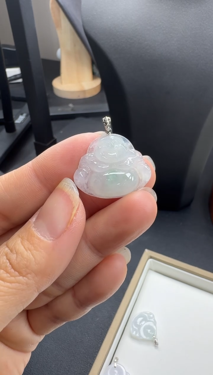 【闪购商品】翡翠颈饰18K金镶嵌YM1111-2佛公