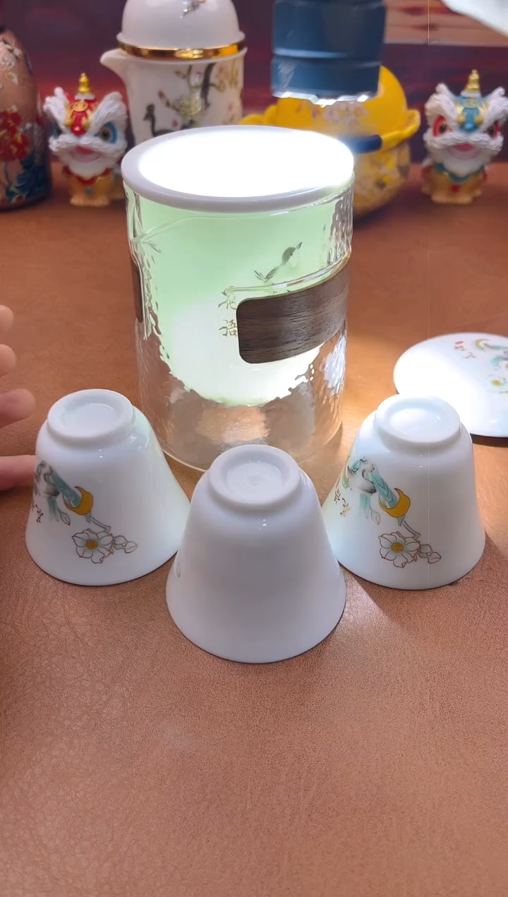 陶瓷茶具摆件旅行套组