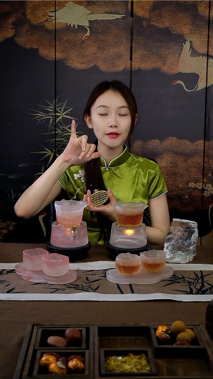 温茶器+侧把+2茶杯+2垫片（备注颜色）