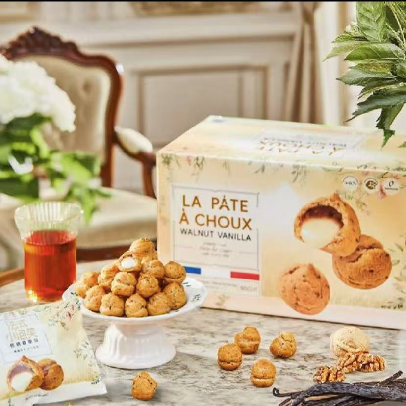 【浅尝优选】会员商店 PANPAN法式小泡芙（核桃香草味）【试吃+整箱】