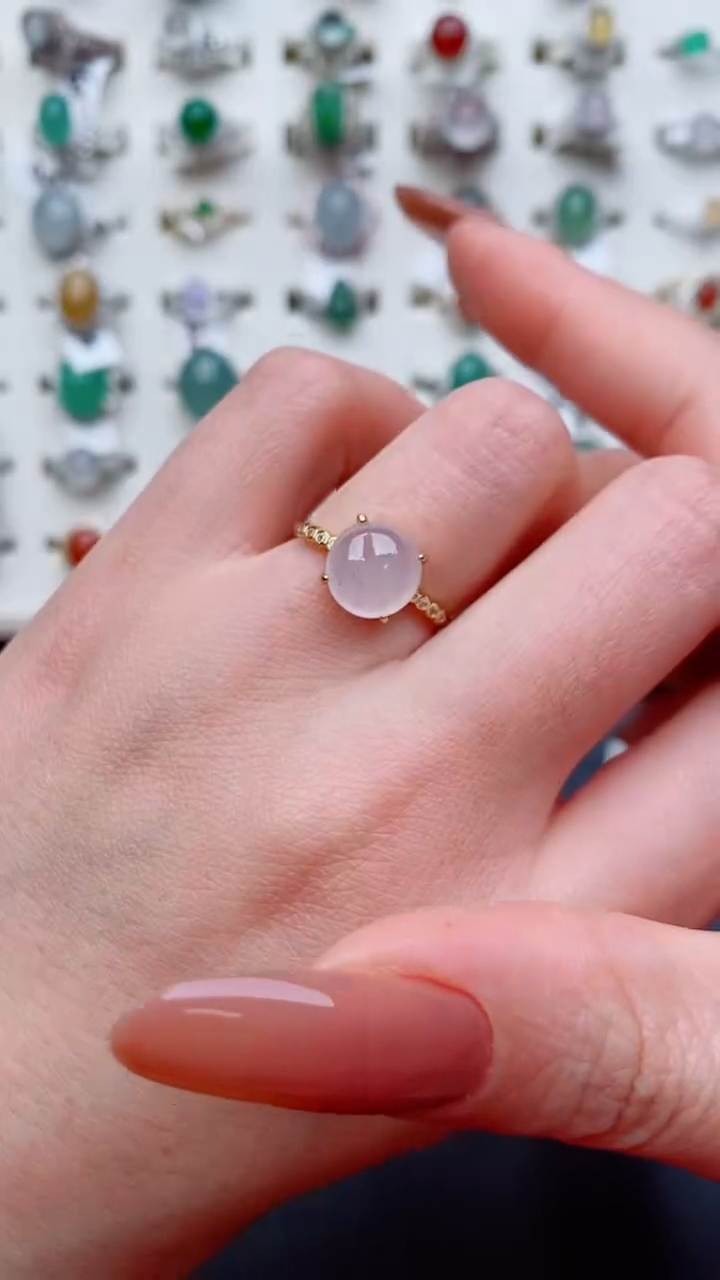 银S925镶嵌戒指翡翠...