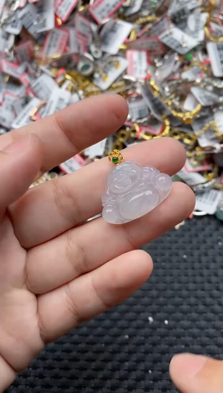 【闪购商品】翡翠戒指18K金镶嵌55555---10