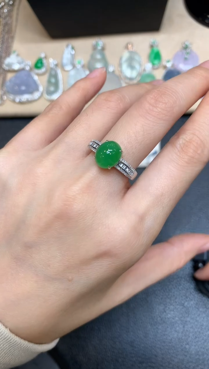 【闪购商品】翡翠戒指18K金镶嵌【无服务费