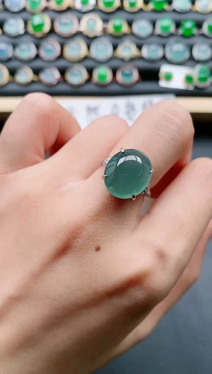 【闪购商品】翡翠戒指银S925镶嵌1111111111