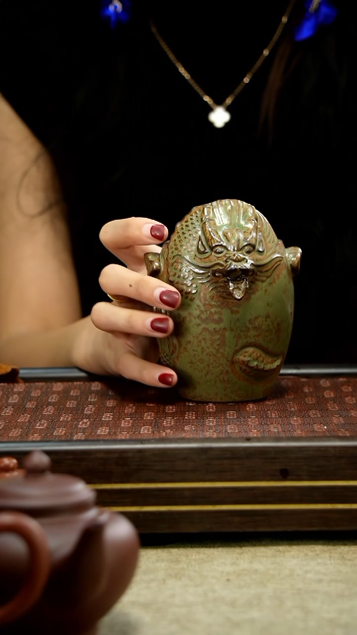 【闪购商品】紫砂茶壶古龙窑柴烧 龙头公道杯