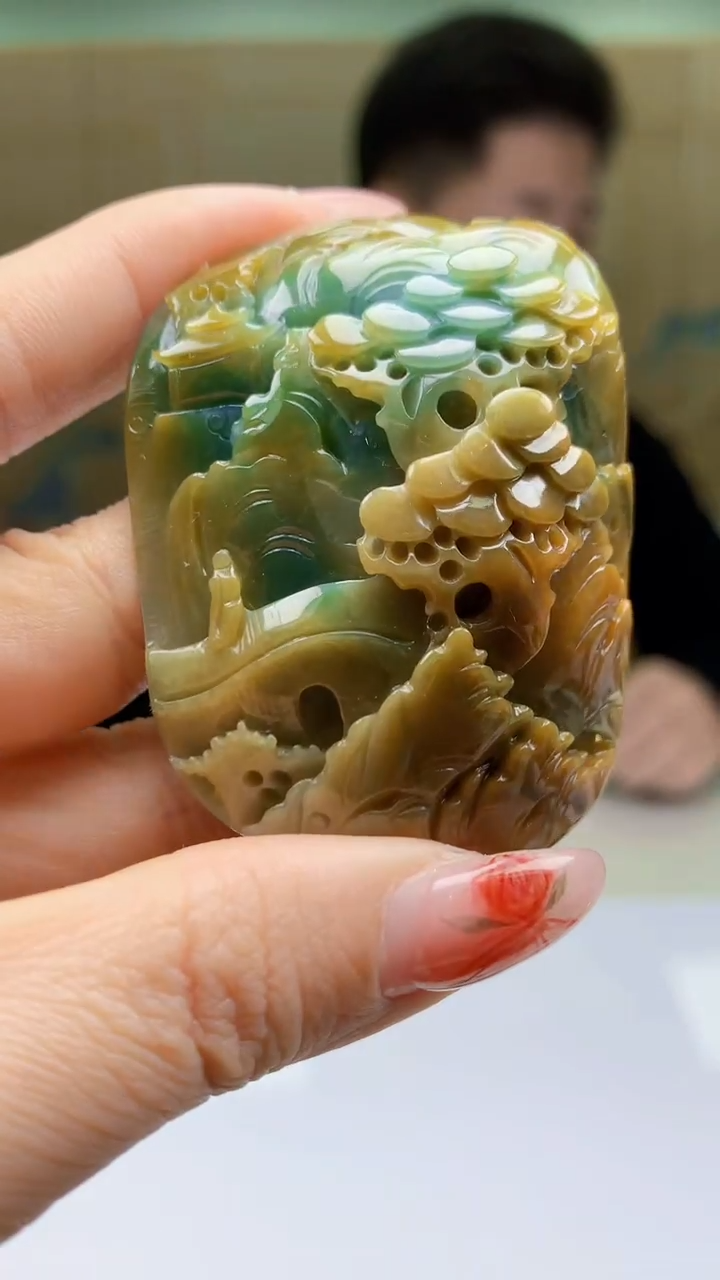 【闪购商品】定制翡翠未镶嵌4917ty-毛货挂件54